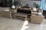 Мека мебел от естествен ратан за дома и заведението
